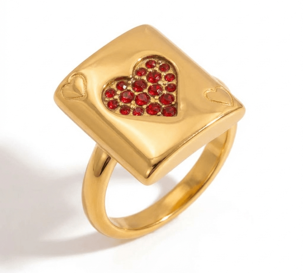 Romy Gold Heart Ring - ILLUSIVE JEWELS USA