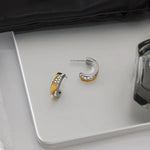 Sage Mixed Metal Hoops - ILLUSIVE JEWELS USA