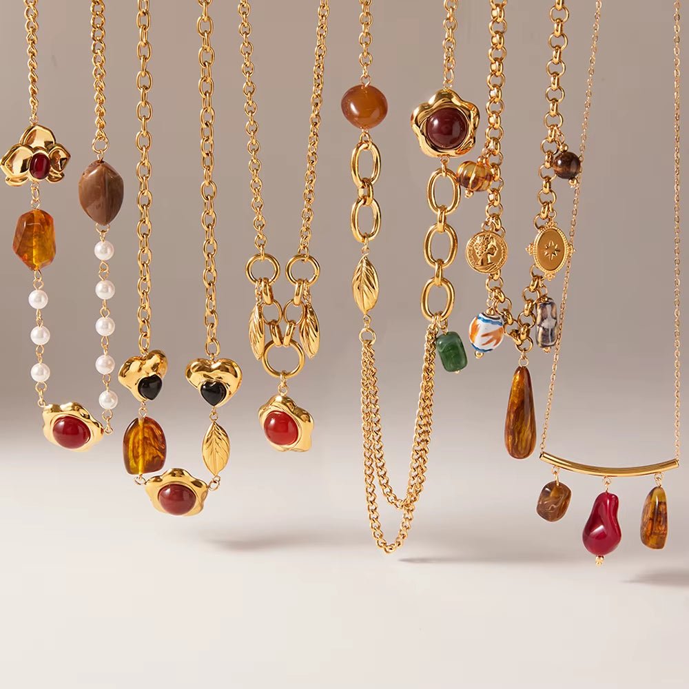 Sienna Gold Charm Necklace - ILLUSIVE JEWELS USA