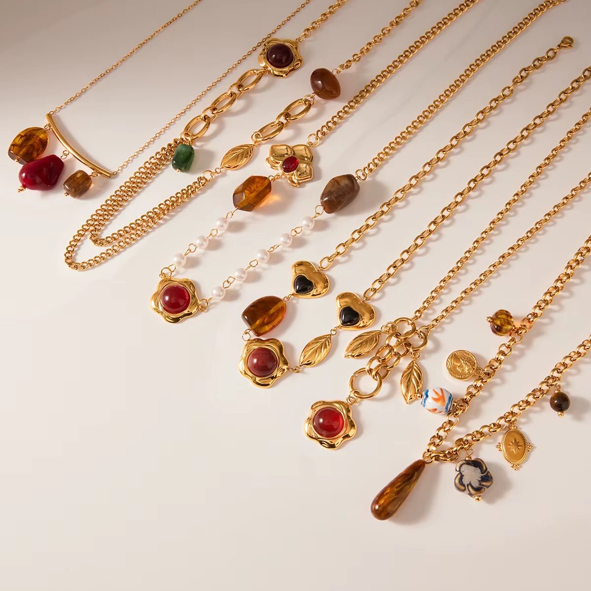Sienna Gold Charm Necklace - ILLUSIVE JEWELS USA