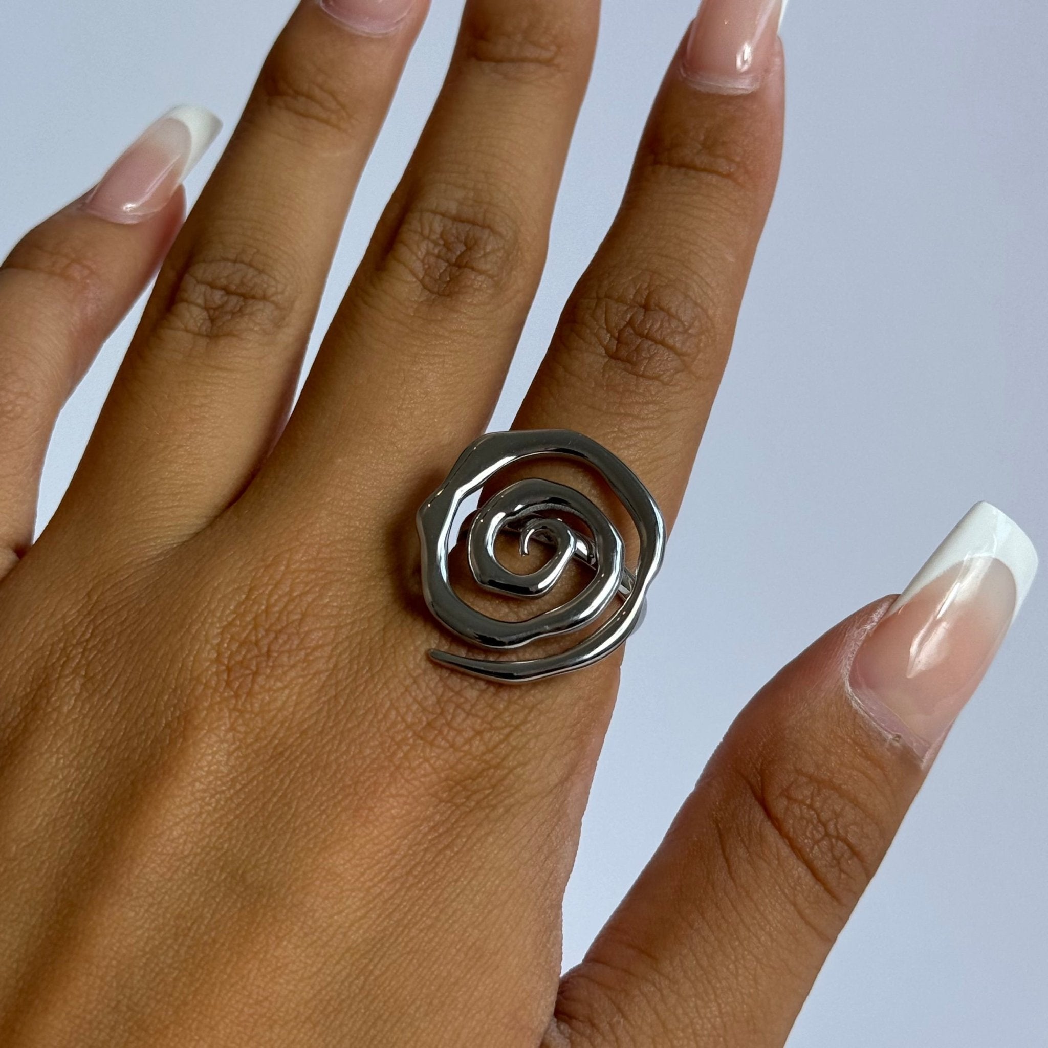 Silver Spiral Ring - ILLUSIVE JEWELS USA