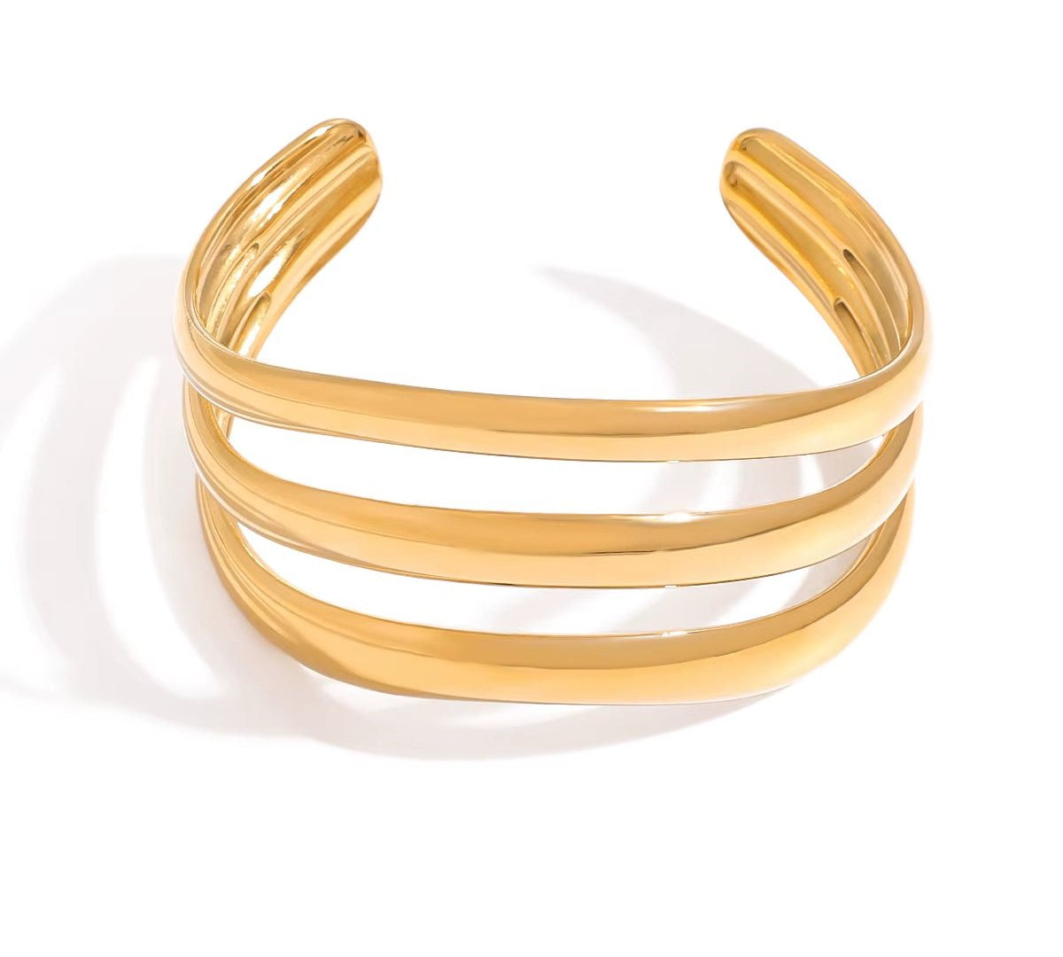 Soleia Gold Cuff Bracelet - ILLUSIVE JEWELS USA