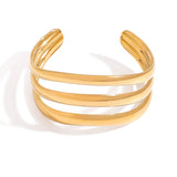 Soleia Gold Cuff Bracelet - ILLUSIVE JEWELS USA
