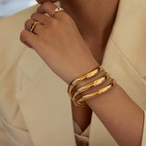 Soleia Gold Cuff Bracelet - ILLUSIVE JEWELS USA