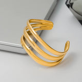 Soleia Gold Cuff Bracelet - ILLUSIVE JEWELS USA