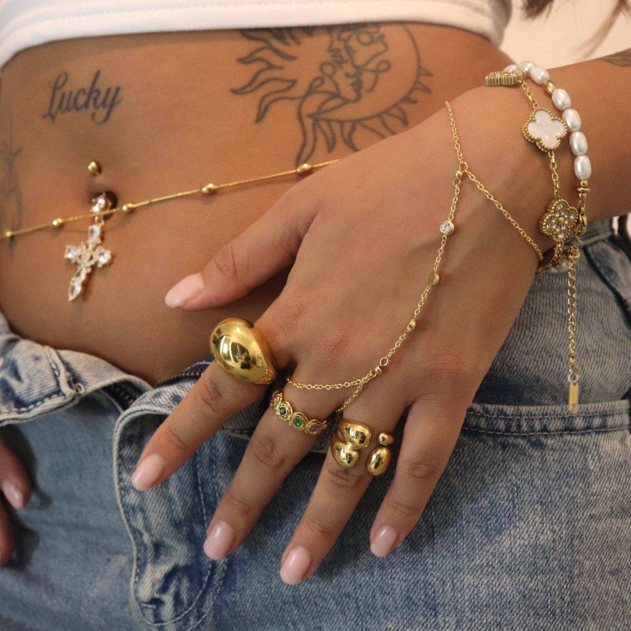 Stellar Gold Ring - ILLUSIVE JEWELS USA