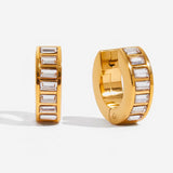 Sutton Baguette Hoops - ILLUSIVE JEWELS USA