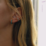Talia Turquoise Hoops - ILLUSIVE JEWELS USA