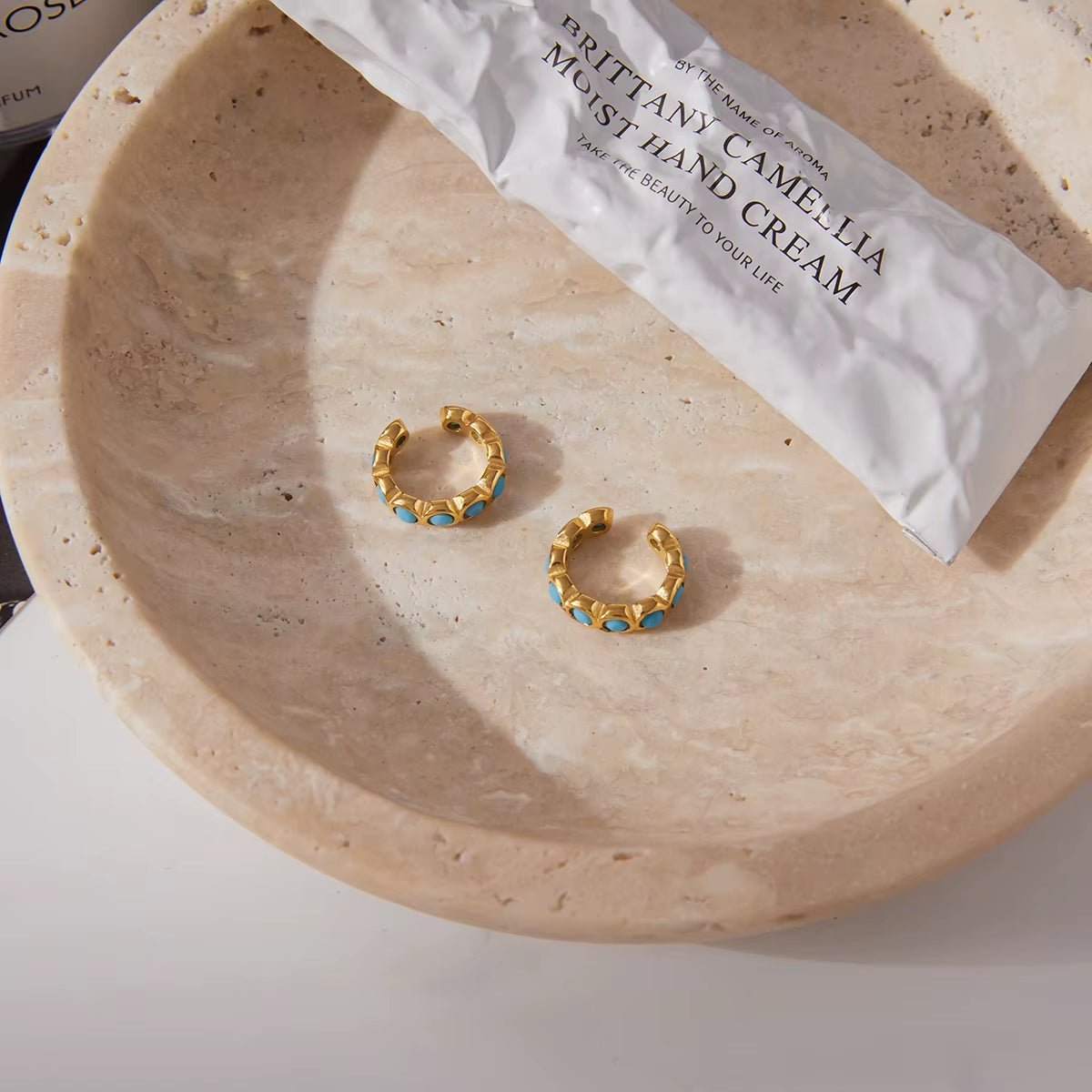 Talia Turquoise Hoops - ILLUSIVE JEWELS USA