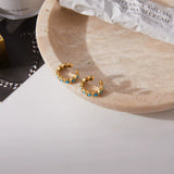 Talia Turquoise Hoops - ILLUSIVE JEWELS USA