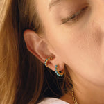 Talia Turquoise Hoops - ILLUSIVE JEWELS USA