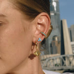 Talia Turquoise Hoops - ILLUSIVE JEWELS USA