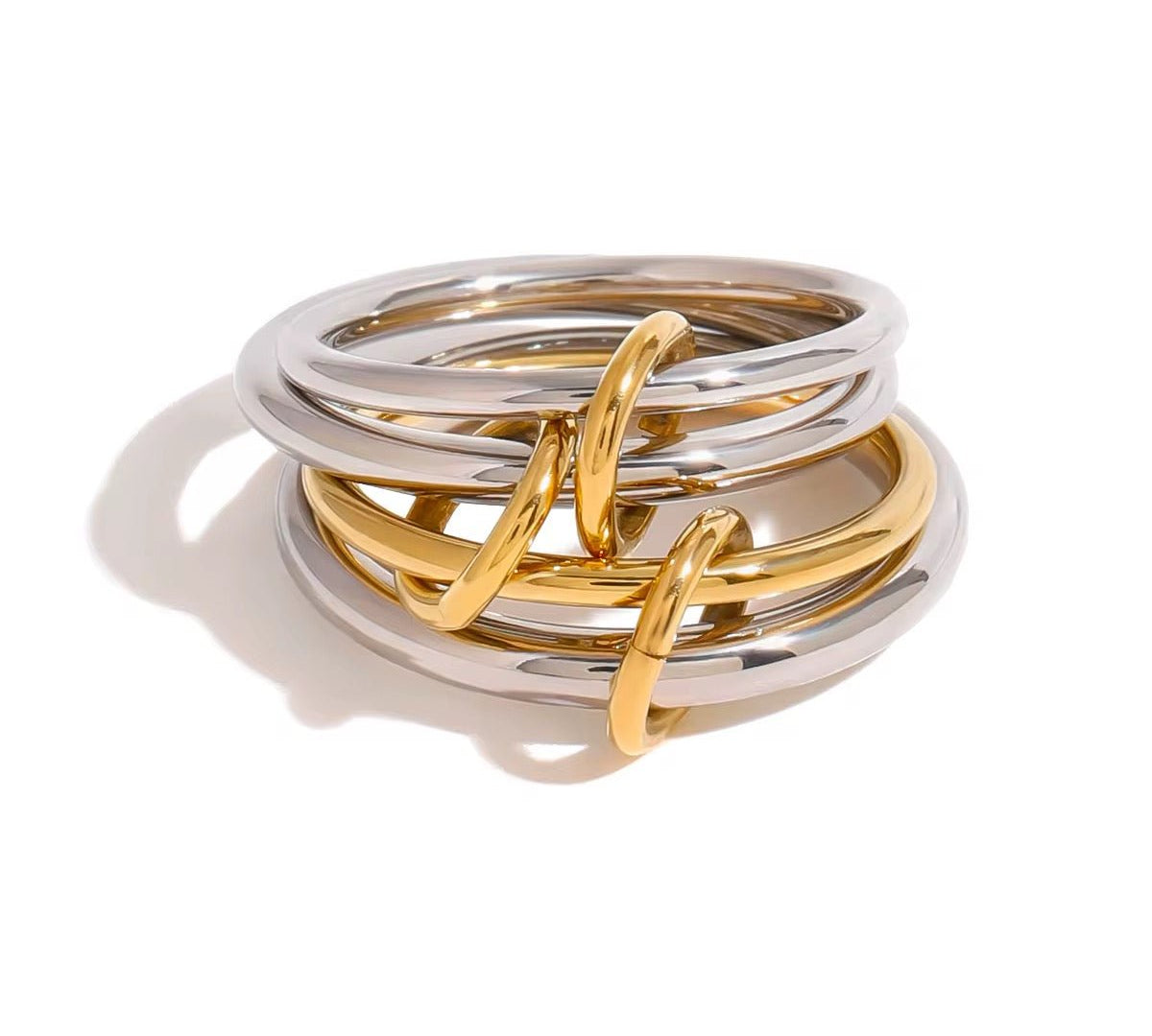 Zola Mixed Metal Stack It Ring - ILLUSIVE JEWELS USA