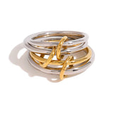 Zola Mixed Metal Stack It Ring - ILLUSIVE JEWELS USA
